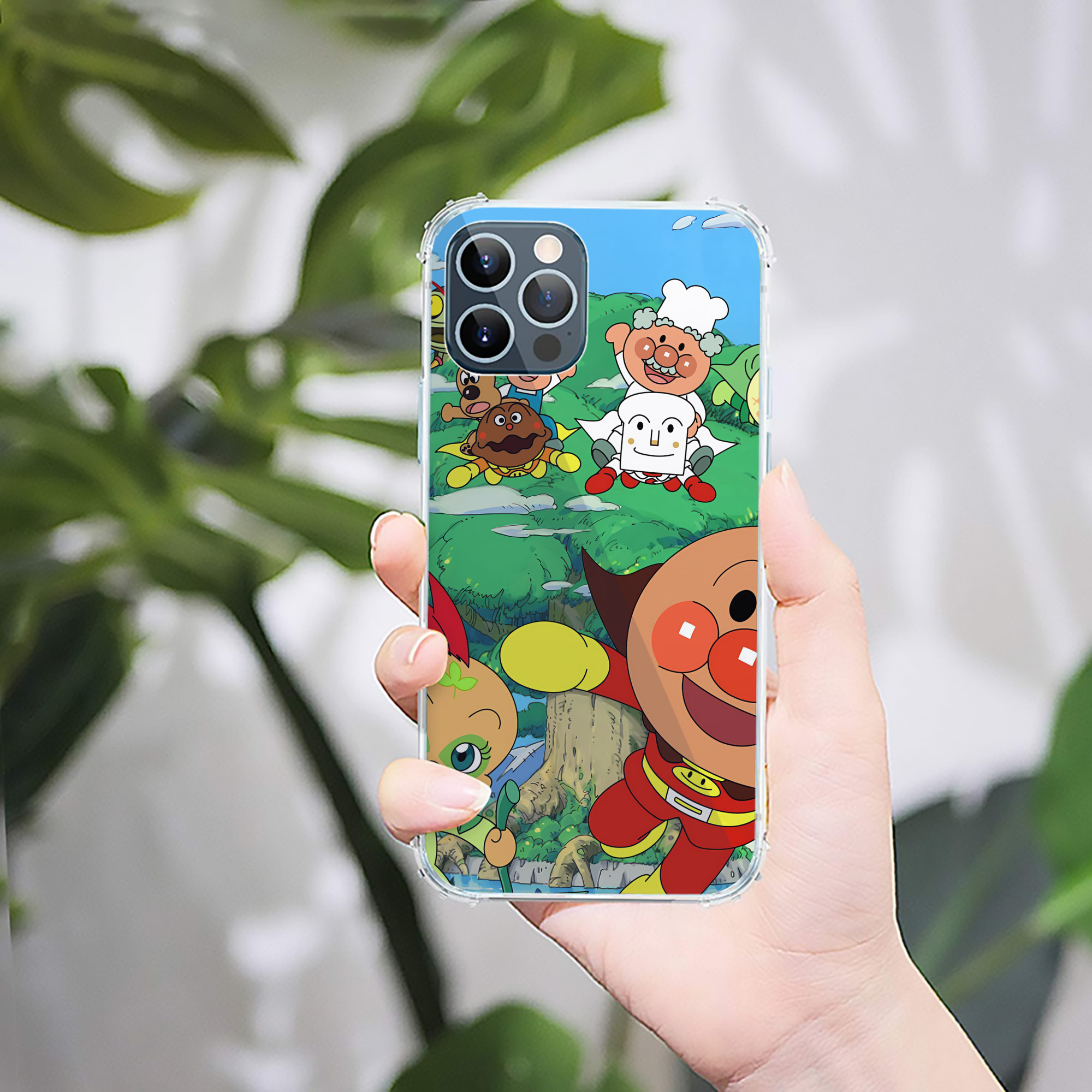 （画像用） アンパンマン Anpanman 【iPhone 12シリーズ対応】透明スマホケース（クリアソフトケース）